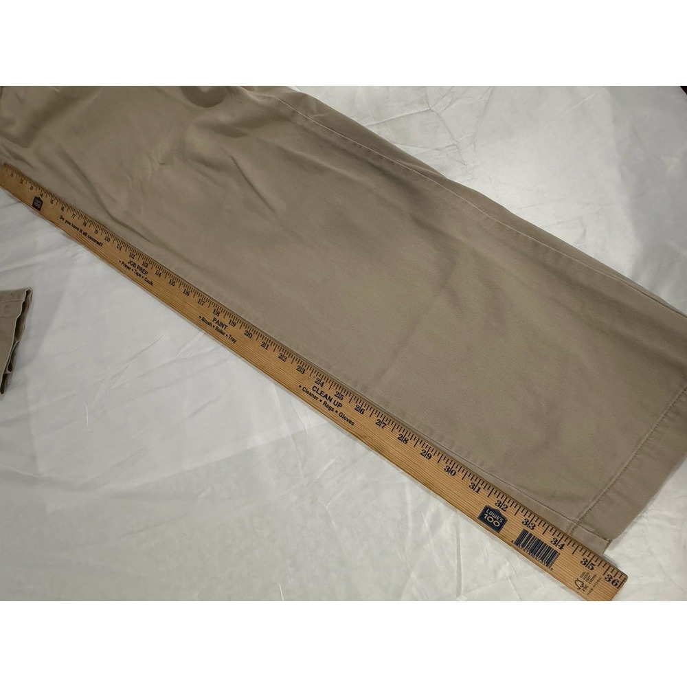 Polo Ralph Lauren Chino Pants Mens Size 38x35 Pleated Tan 100% Cotton‎ - Picture 12 of 15